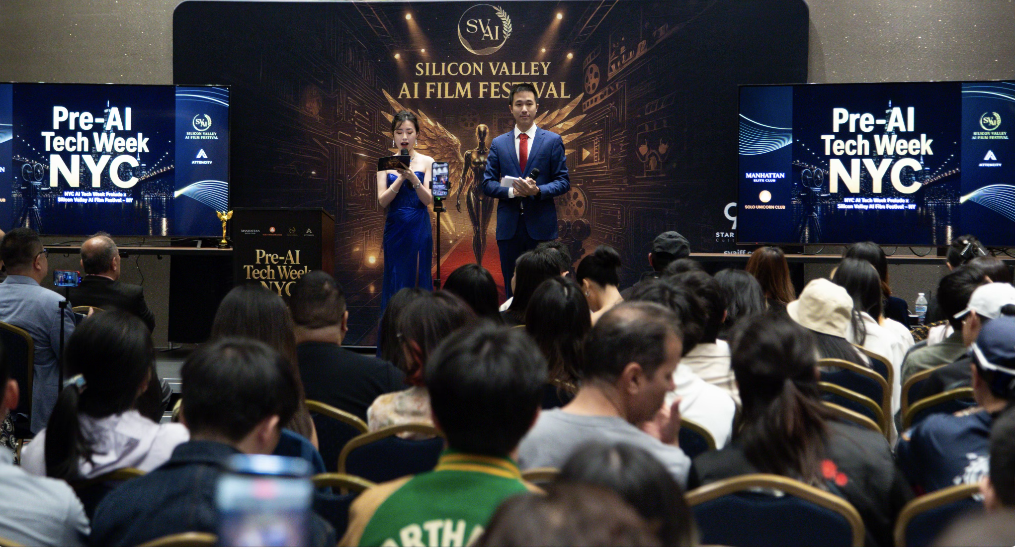 The Pre-AI Tech Week and Silicon Valley AI Film Festival New York press conference concluded successfully in New York.