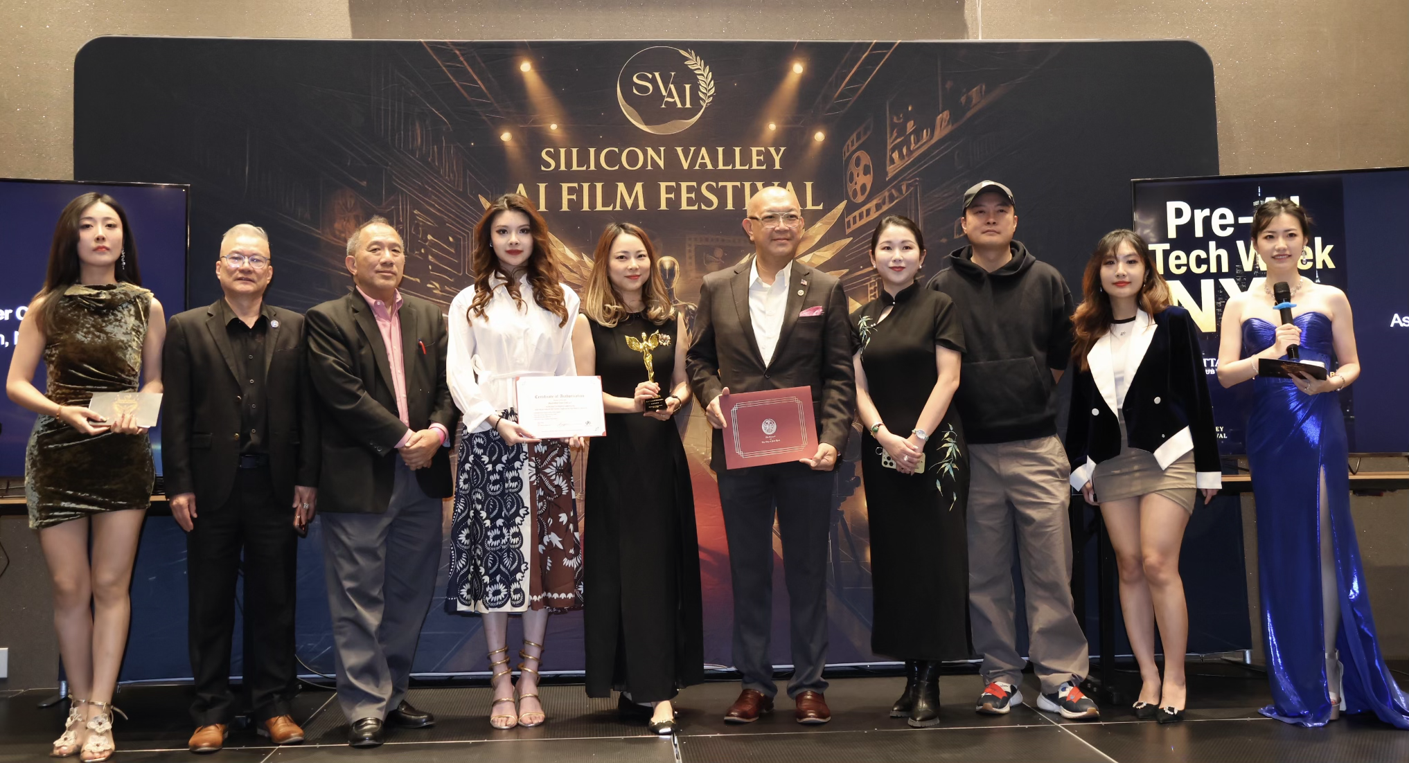 The Pre-AI Tech Week and Silicon Valley AI Film Festival New York press conference concluded successfully in New York.